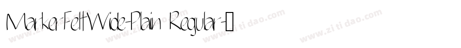 MarkerFeltWide-Plain Regular字体转换